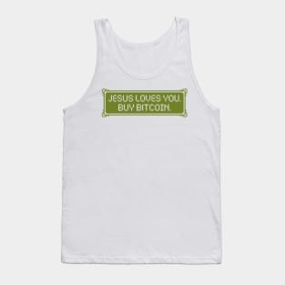 Jesus Loves You Buy Bitcoin Pixel Art Tank Top